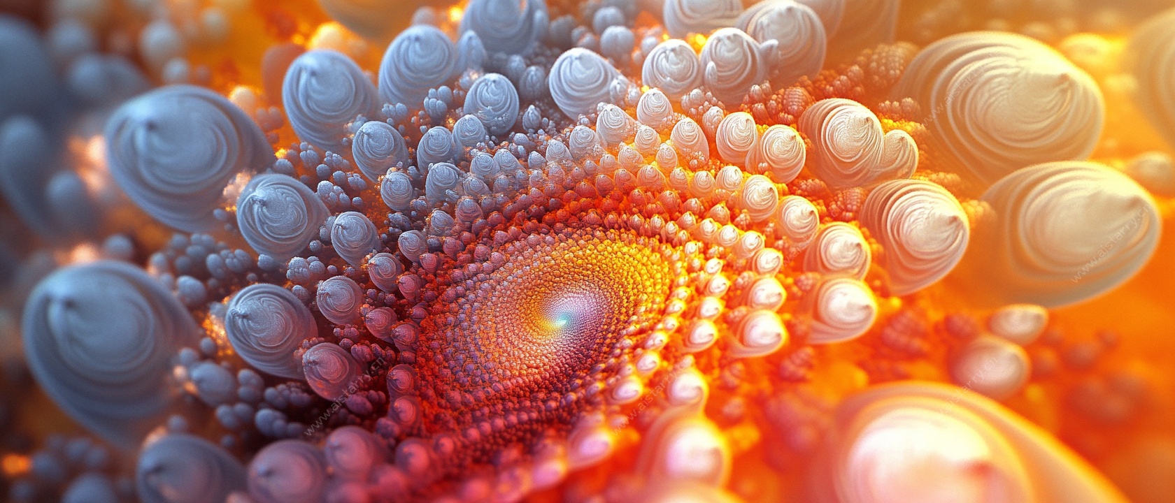 梦幻螺旋球体抽象艺术图