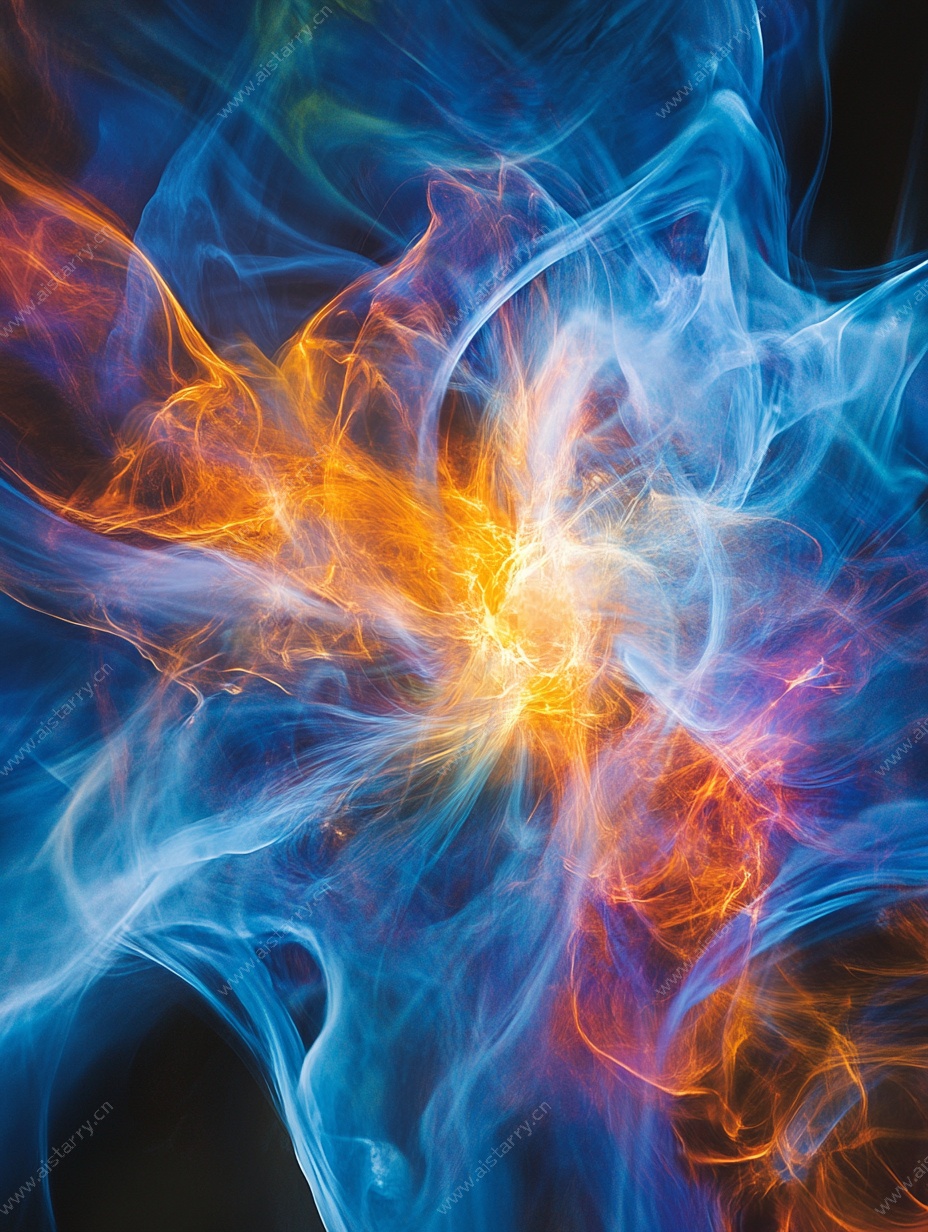 炫彩动感烟雾抽象艺术图
