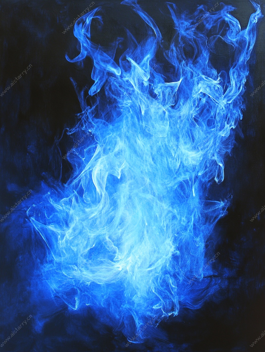 蓝色火焰特效画面