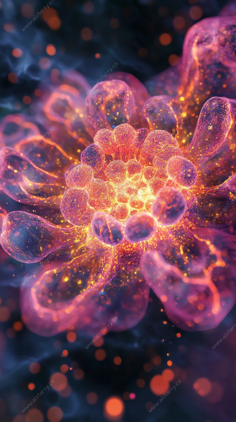 梦幻炫彩细胞微观图像