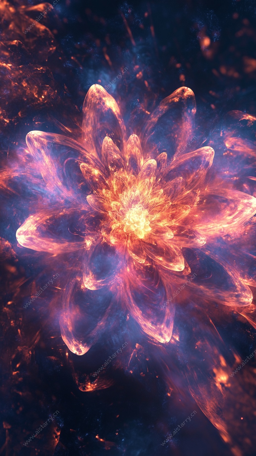 梦幻炫彩能量花朵