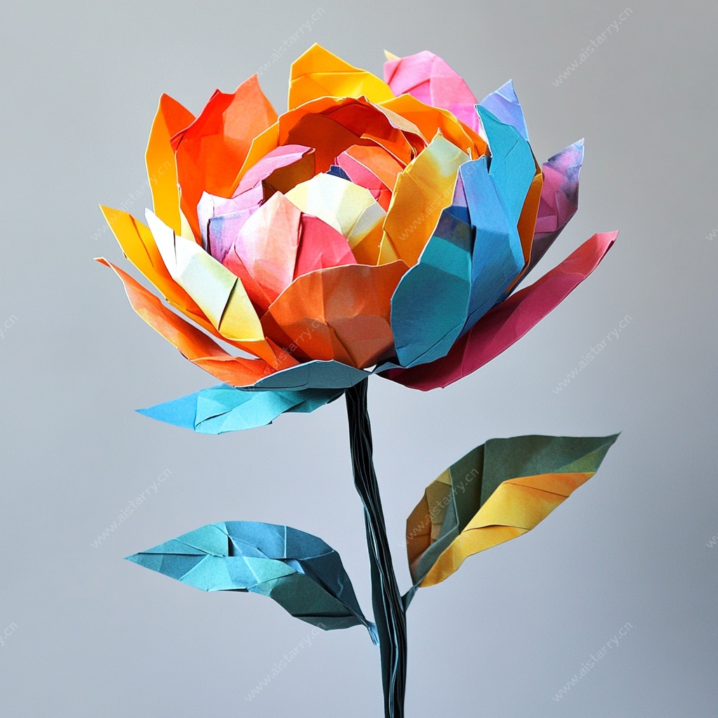 多彩折纸花 创意艺术绽放