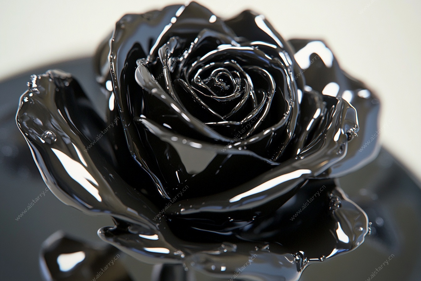 黑玫瑰雕塑