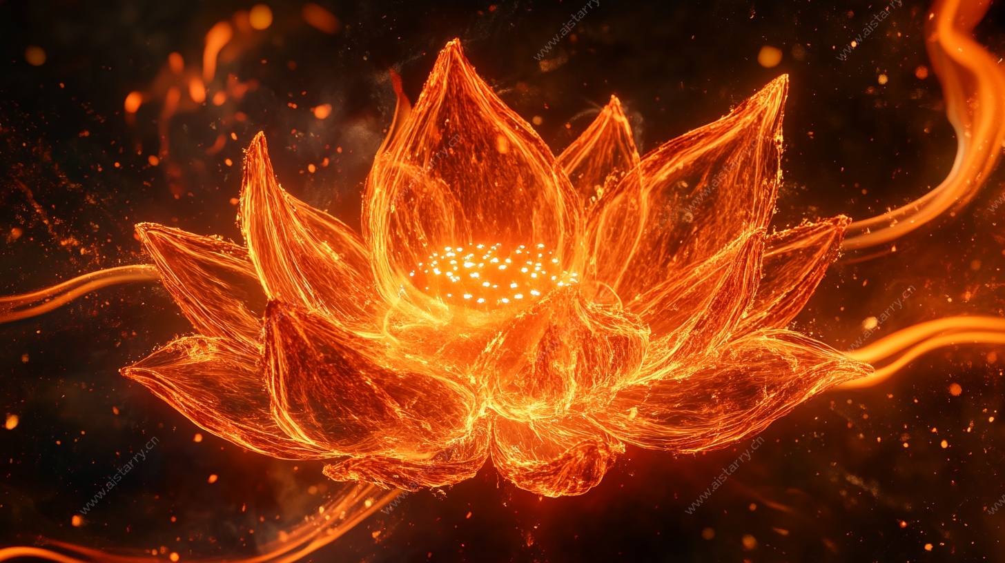 火焰莲花 炫酷特效图