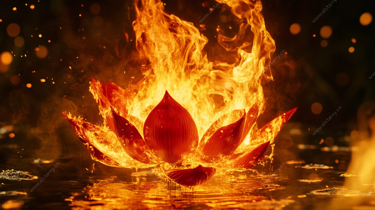 火焰莲花奇幻景象