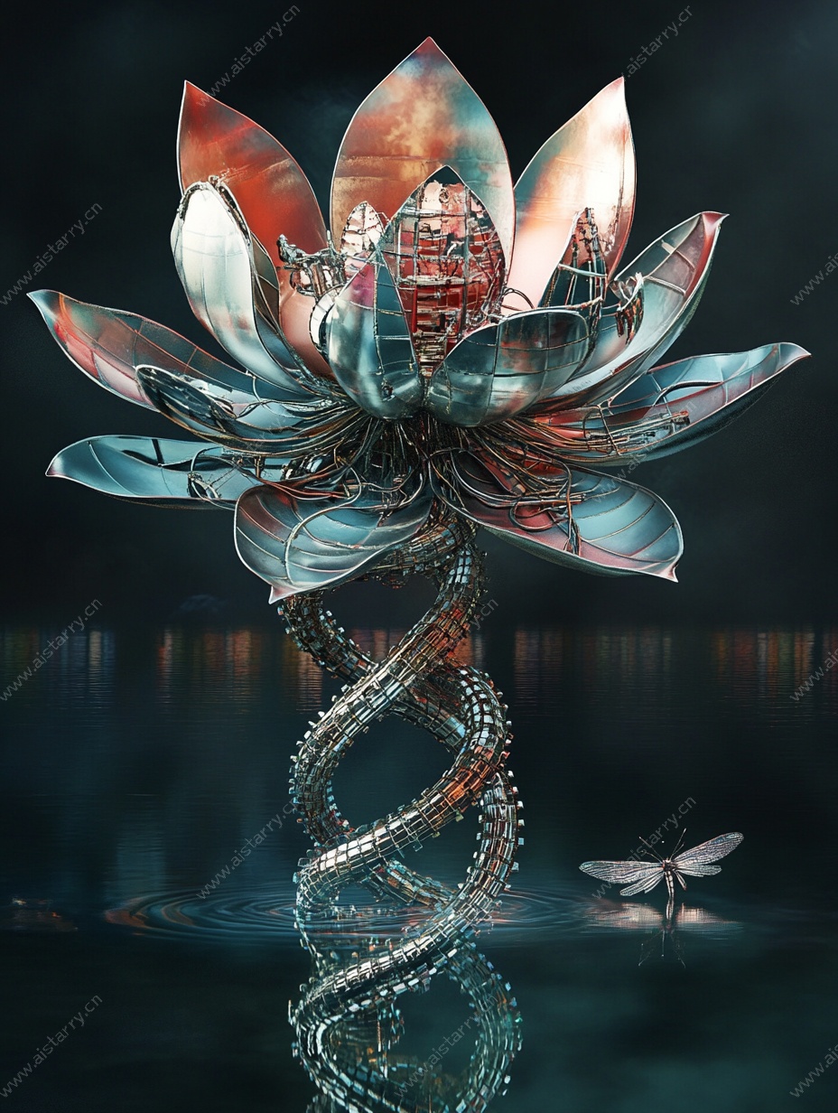 梦幻机械莲花艺术图景