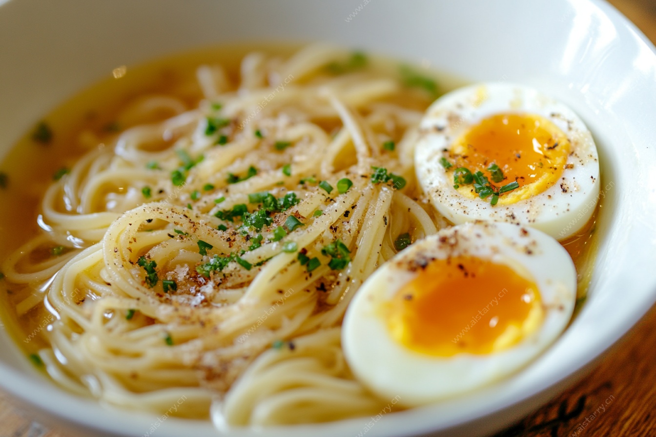 日式拉面配溏心蛋
