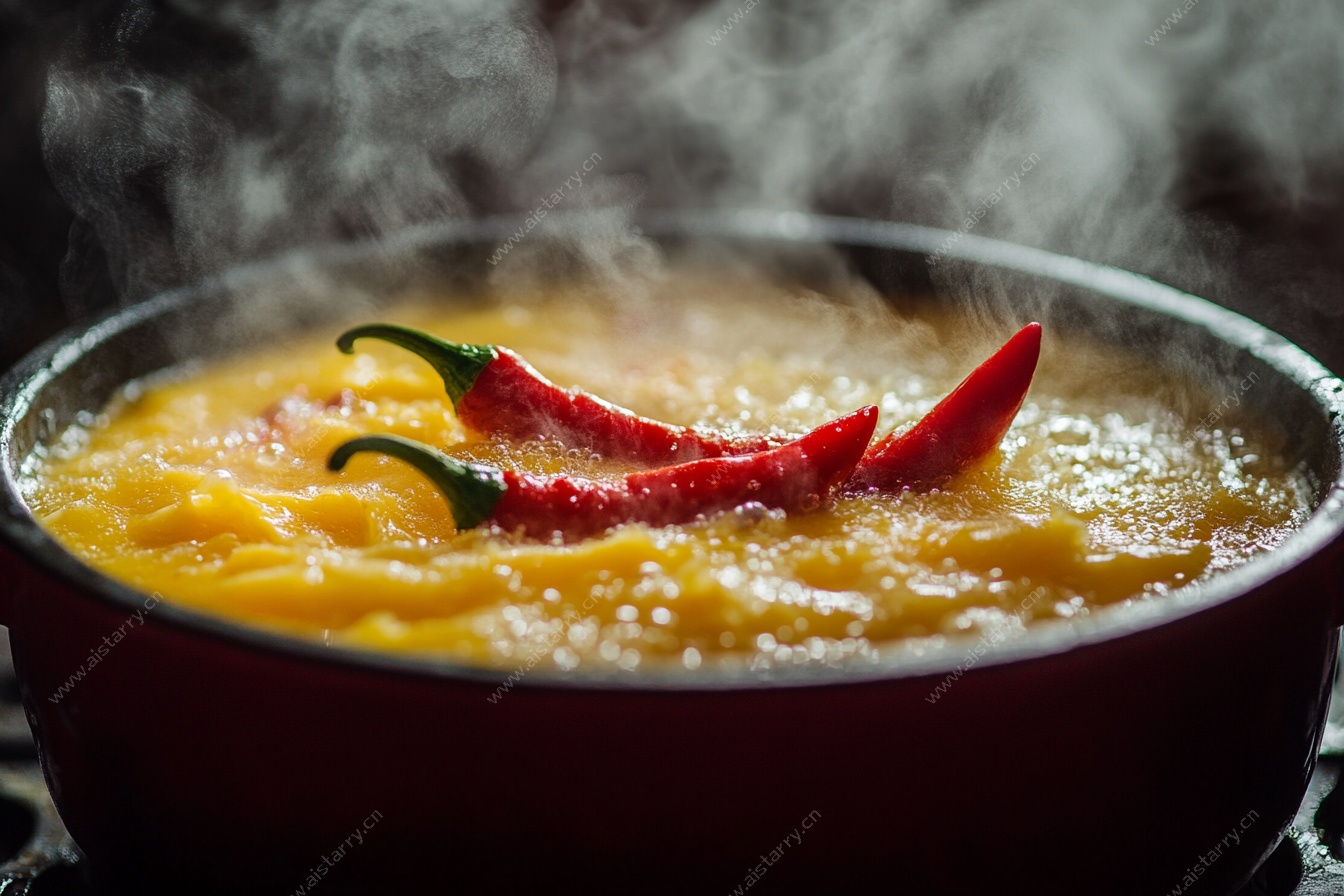 热气腾腾的辣汤