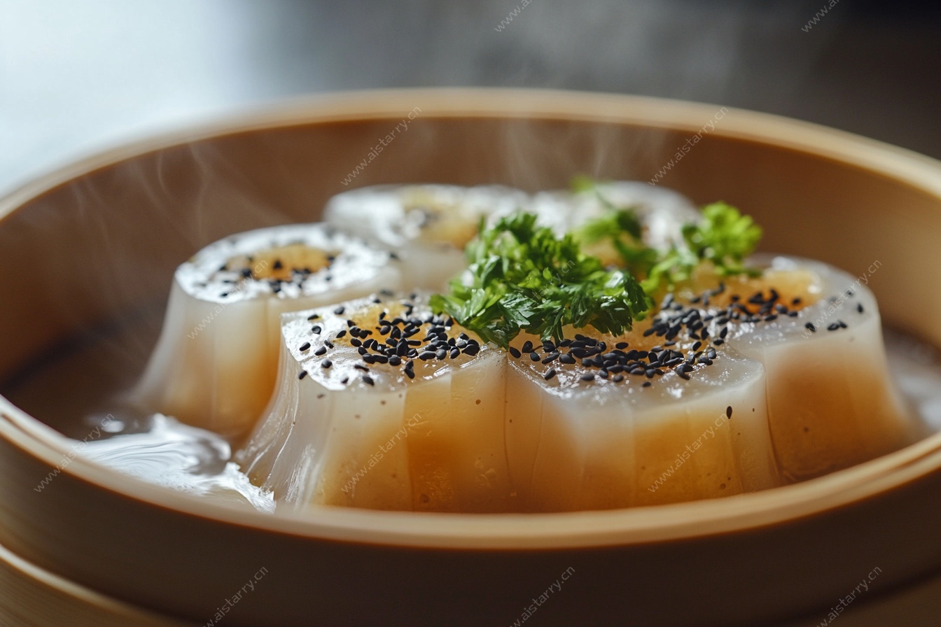 晶莹剔透的美味蒸饺