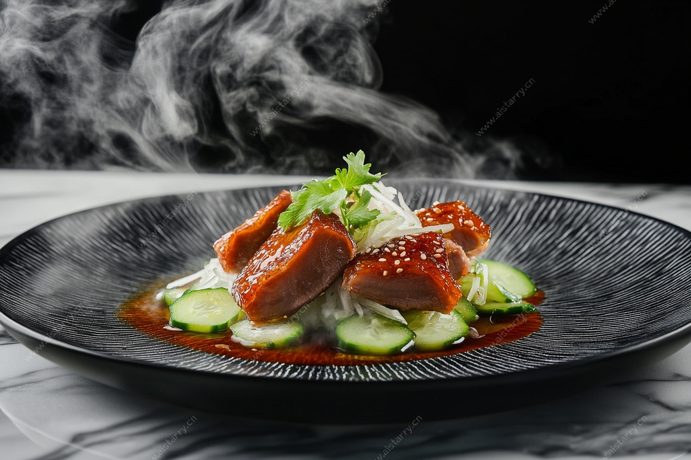 创意摆盘的中式美味佳肴