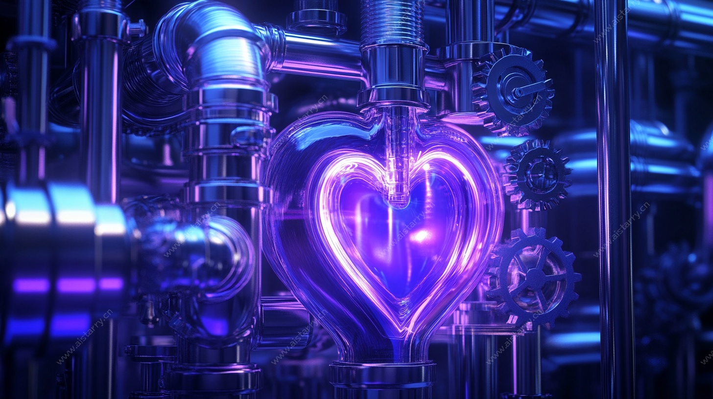 霓虹心型机械装置图