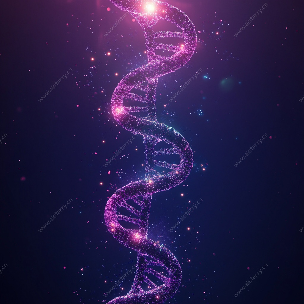 梦幻DNA螺旋结构图像