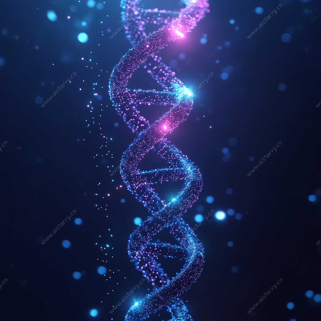 梦幻DNA螺旋结构图像