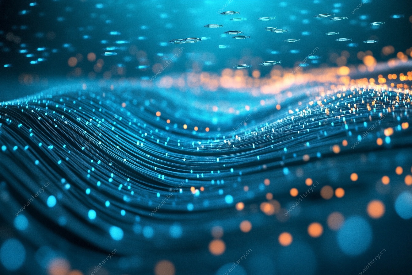 科技感数据波浪背景图