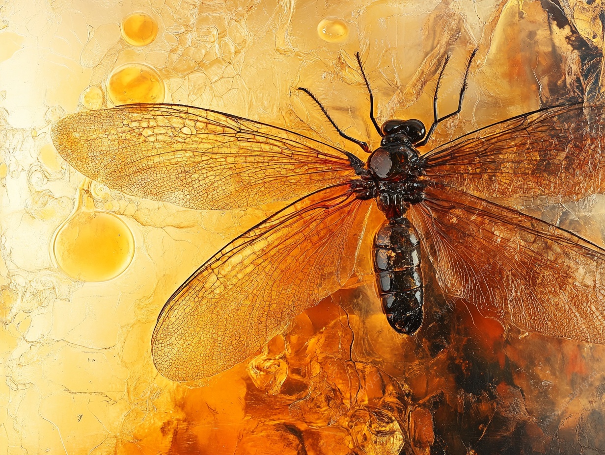 琥珀中的神秘飞虫