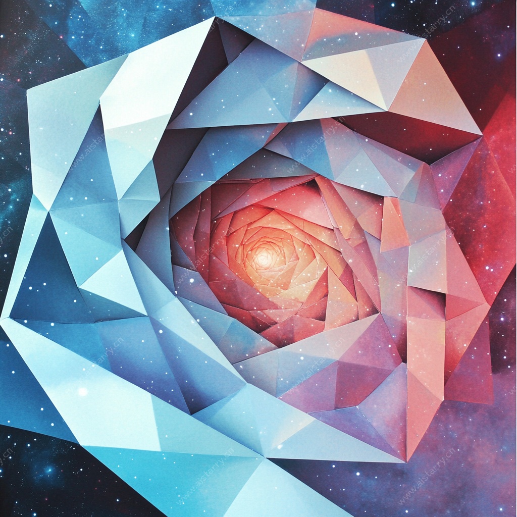几何星空螺旋抽象艺术图