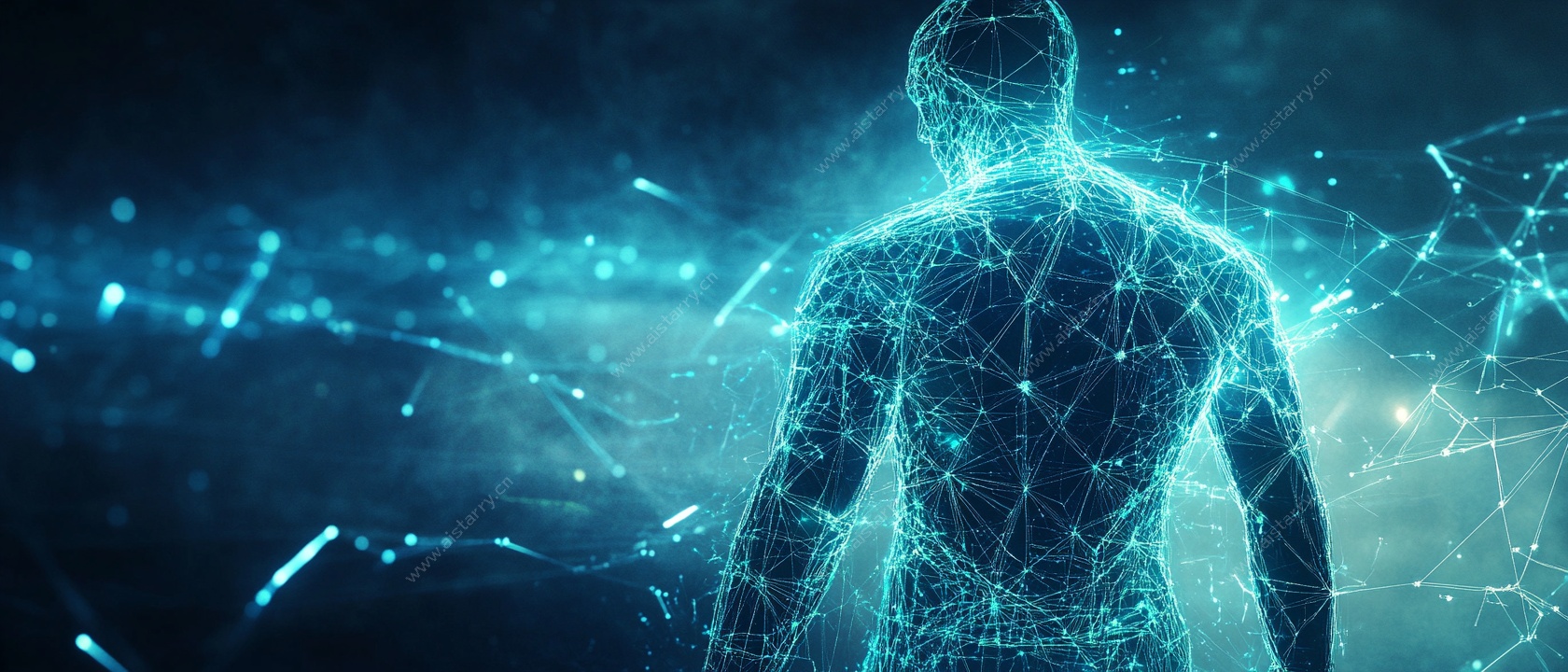 科技感人体数据轮廓图像