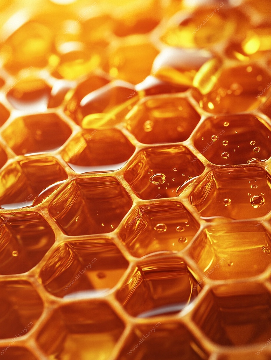 蜂巢蜜特写