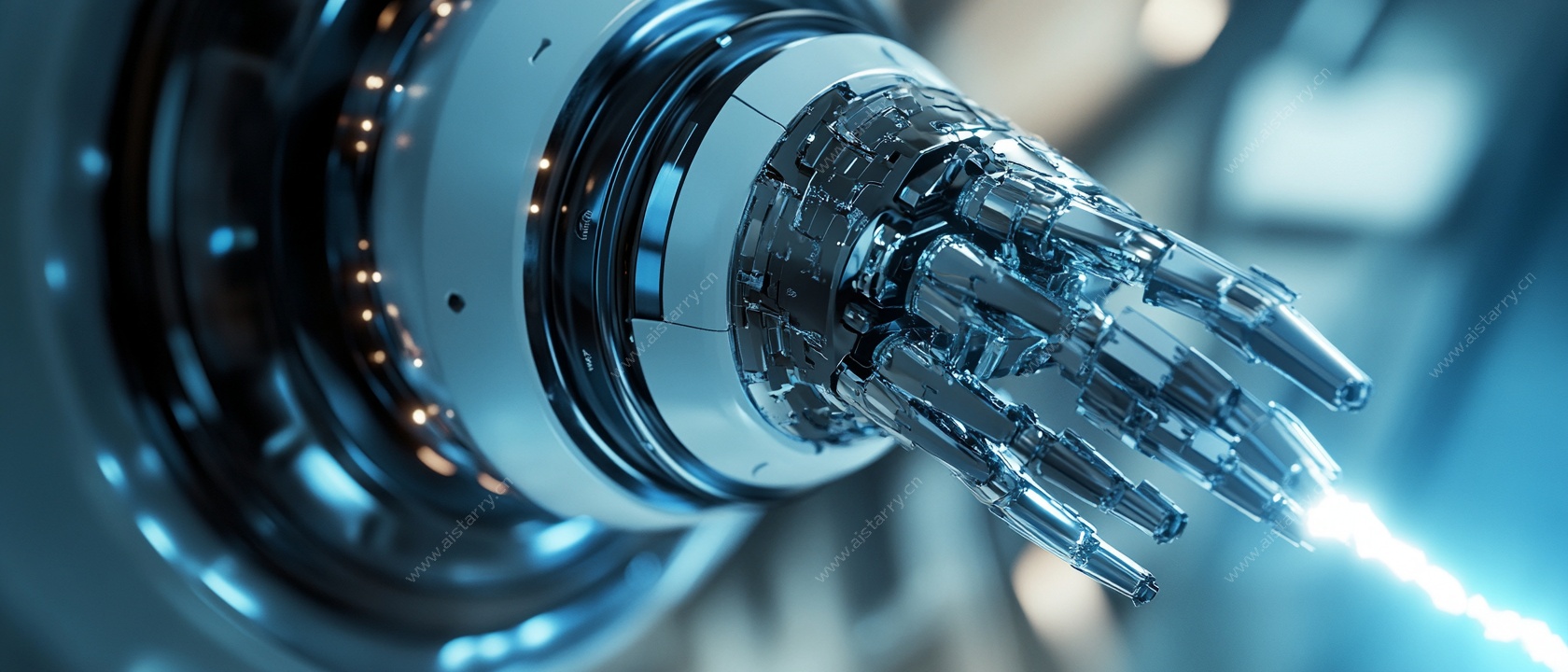 科技机械臂特写