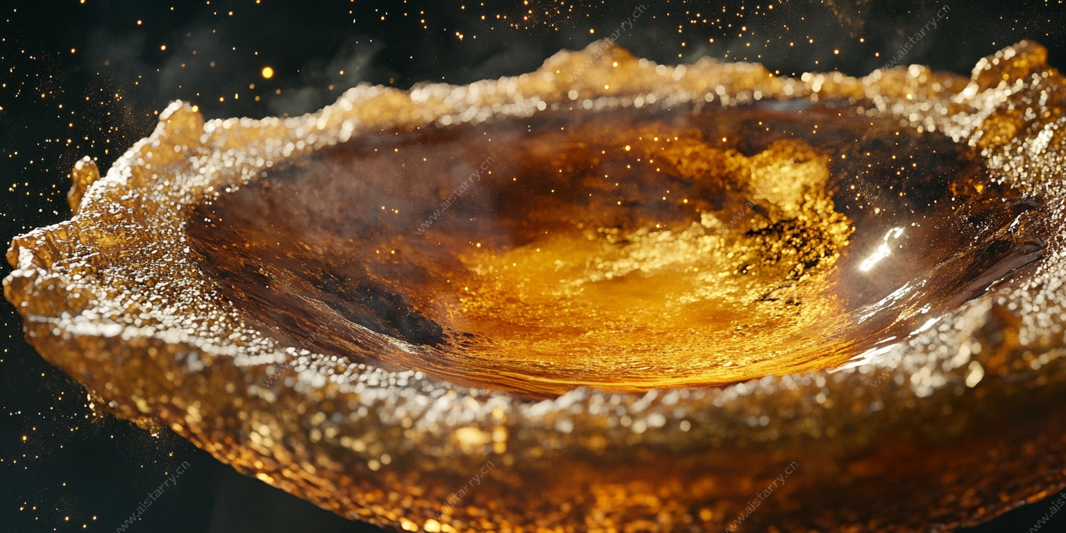 金色液体飞溅特效画面