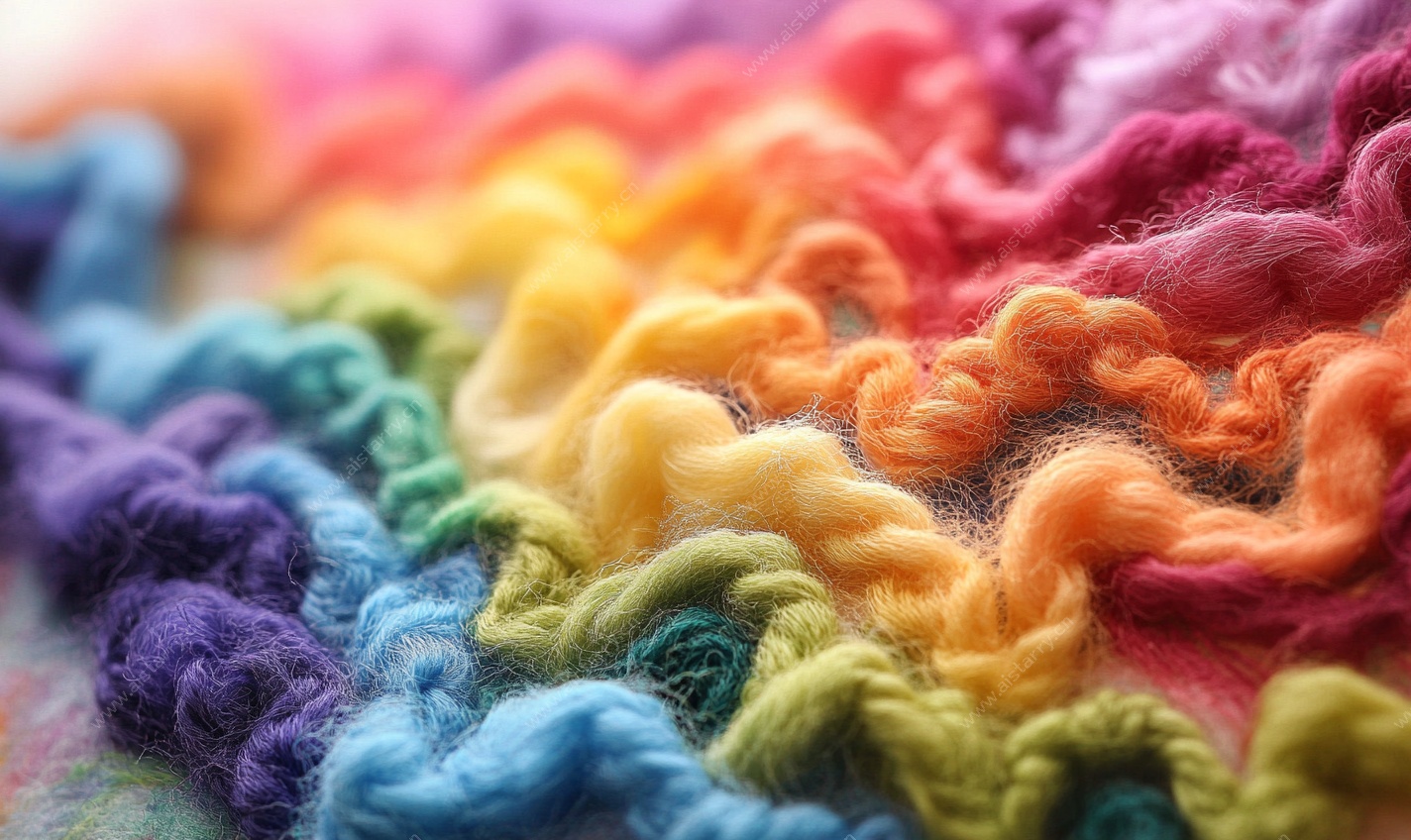 多彩毛线特写
