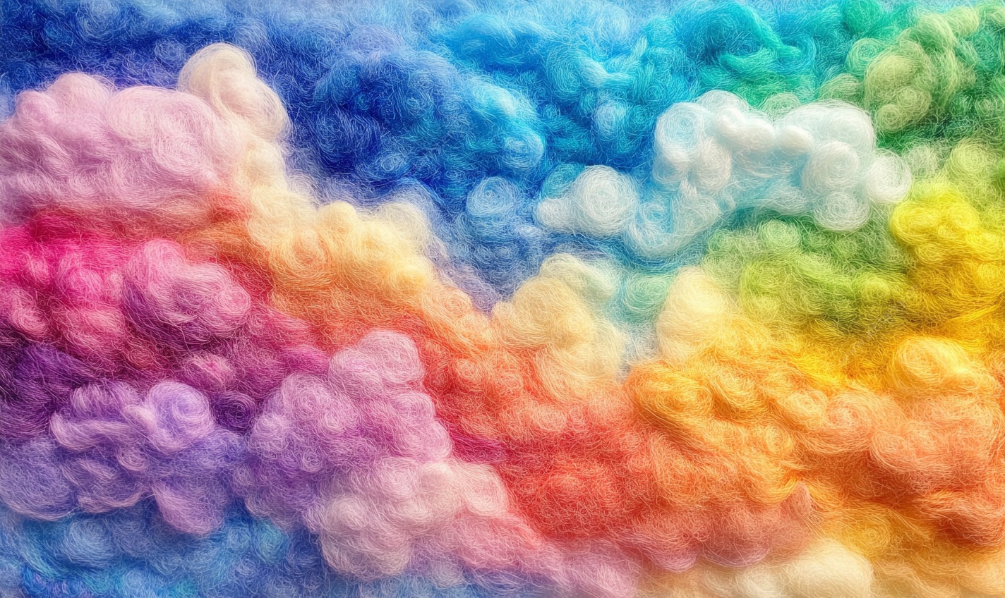 梦幻彩色云朵纹理背景图