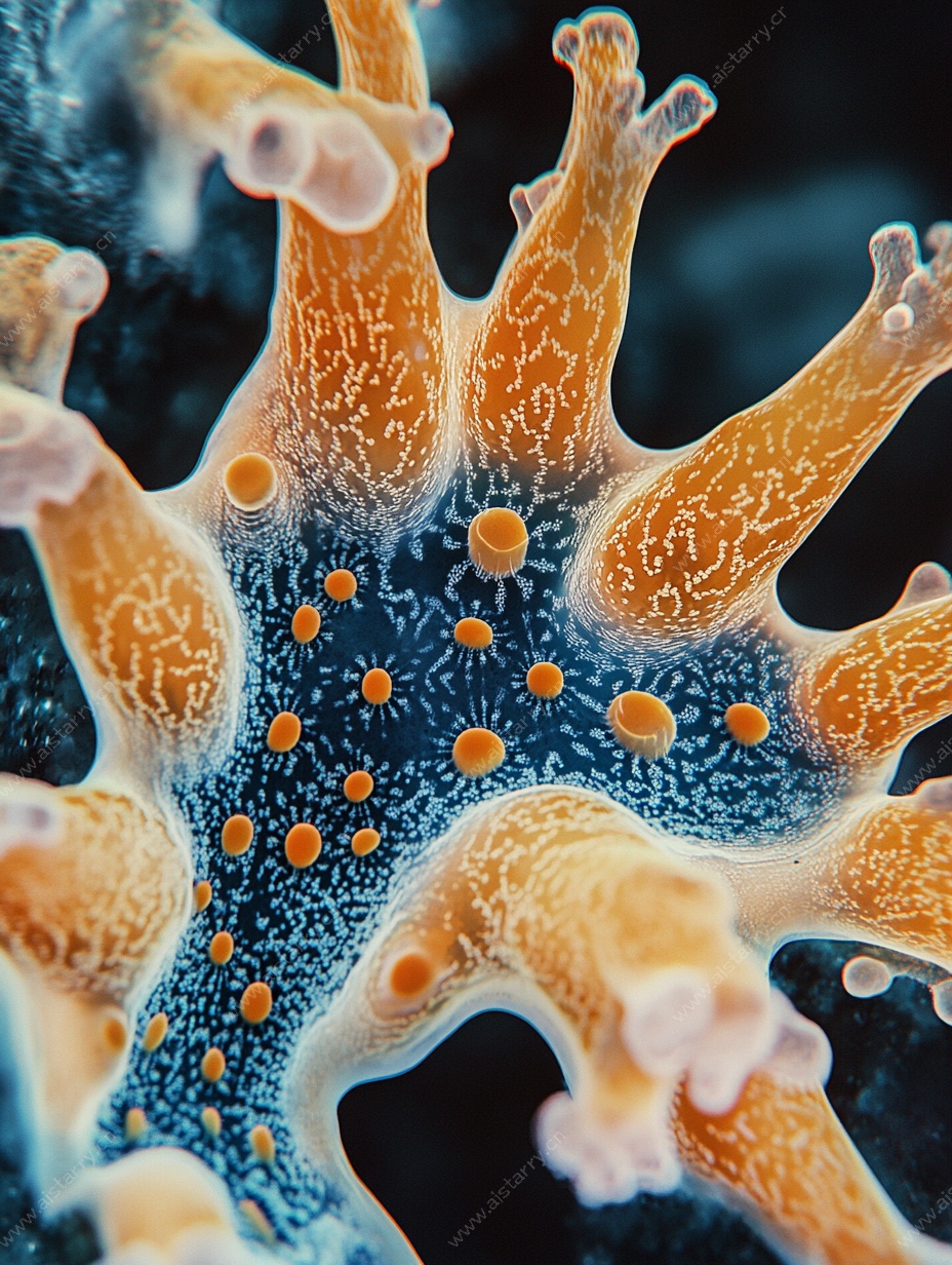 海洋生物海葵微观特写