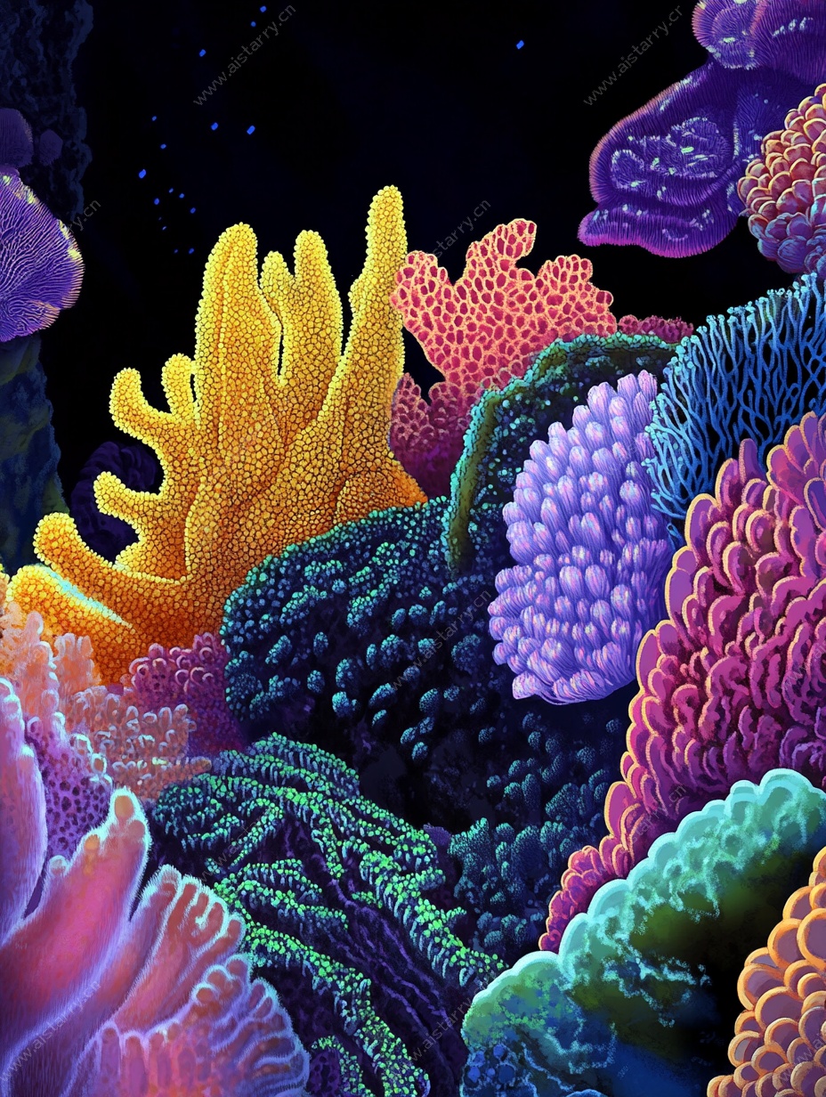 梦幻多彩海底珊瑚世界