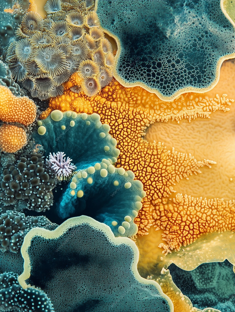 梦幻海底珊瑚景观图