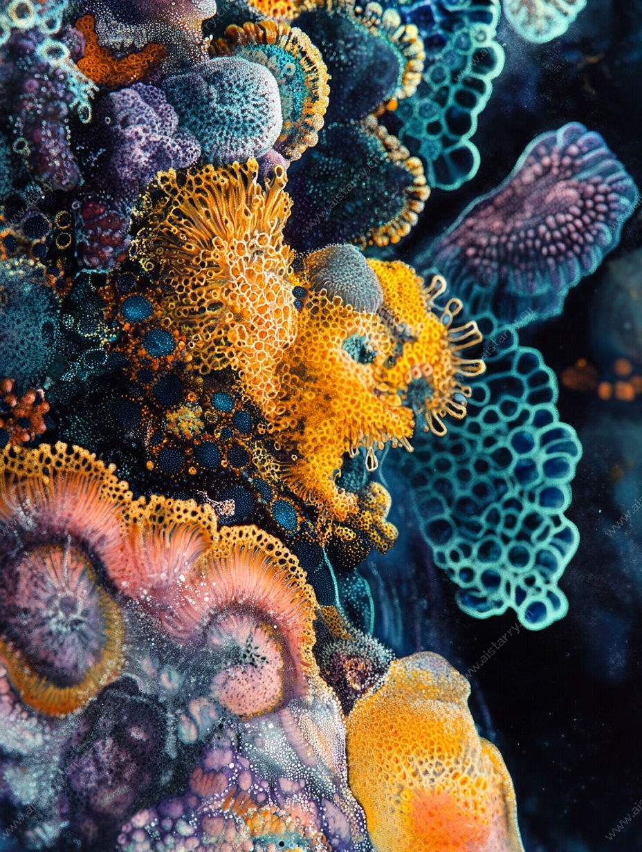 缤纷多彩的海底珊瑚景观