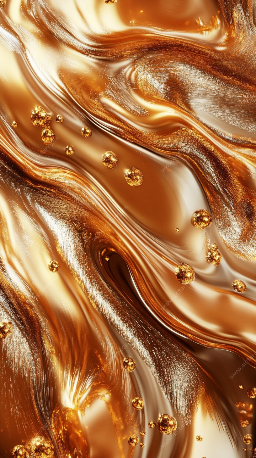 流动金液抽象纹理图案