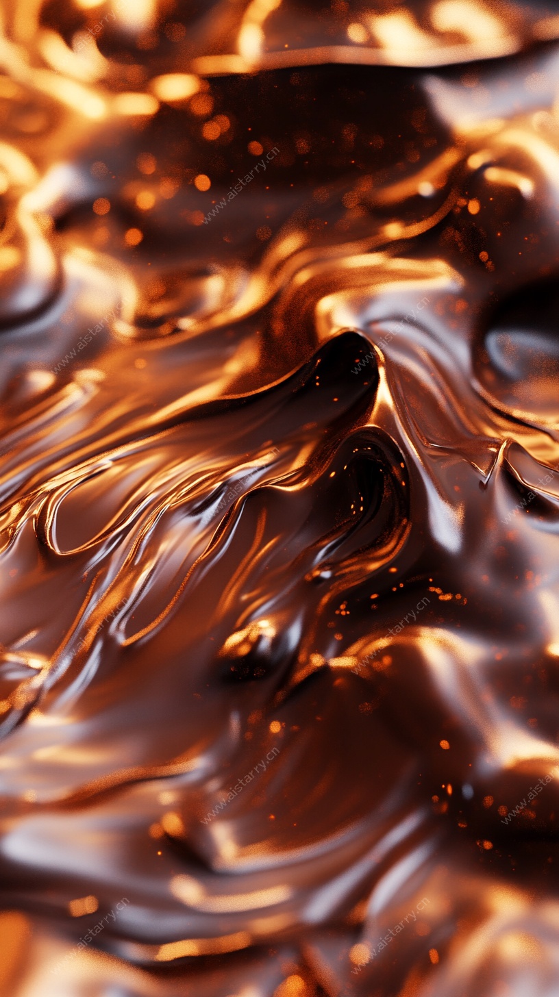 流动的巧克力质感画面