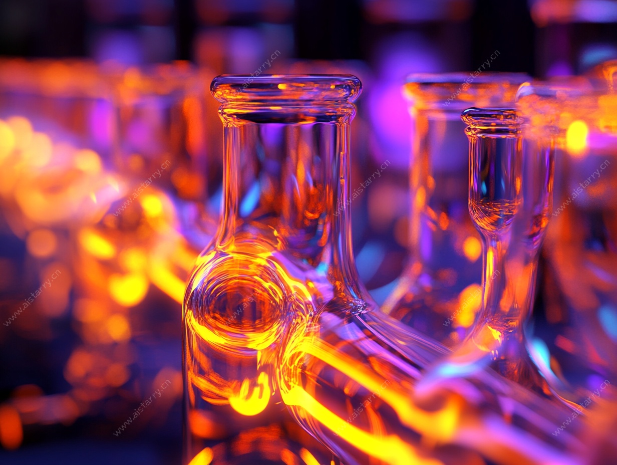 炫彩玻璃器皿特写