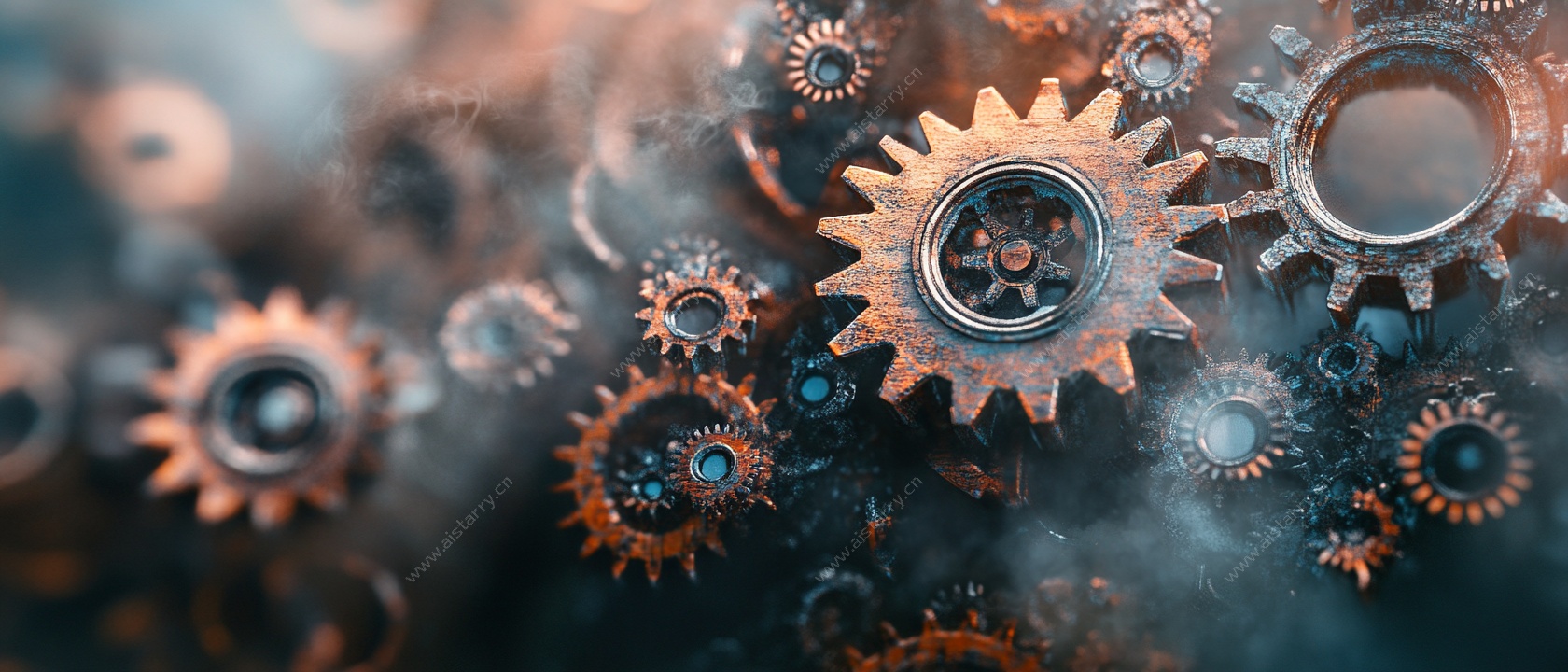 金属齿轮特写 工业风画面