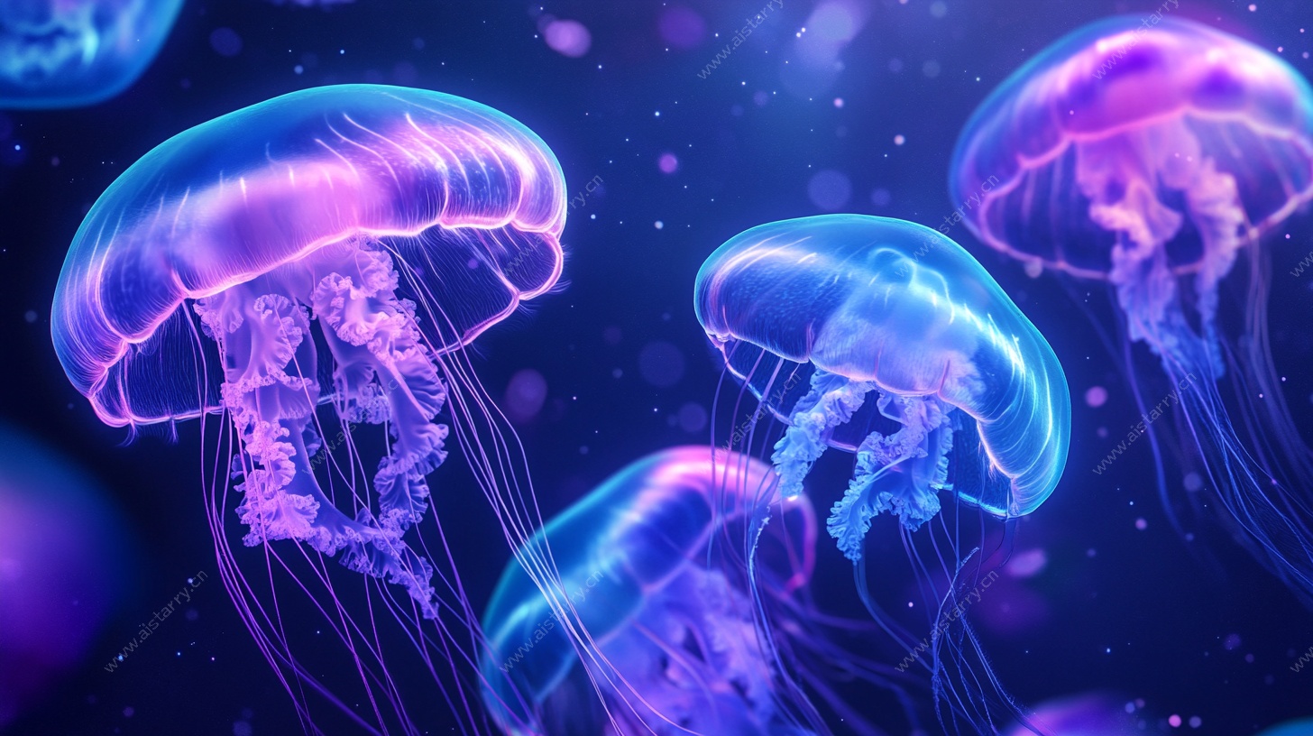 梦幻水母群 海洋奇幻景象