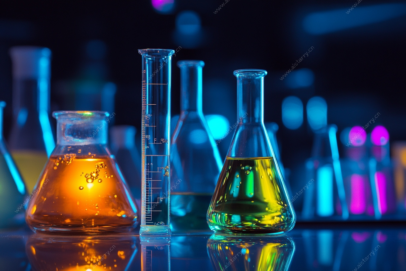实验室多彩化学实验器具