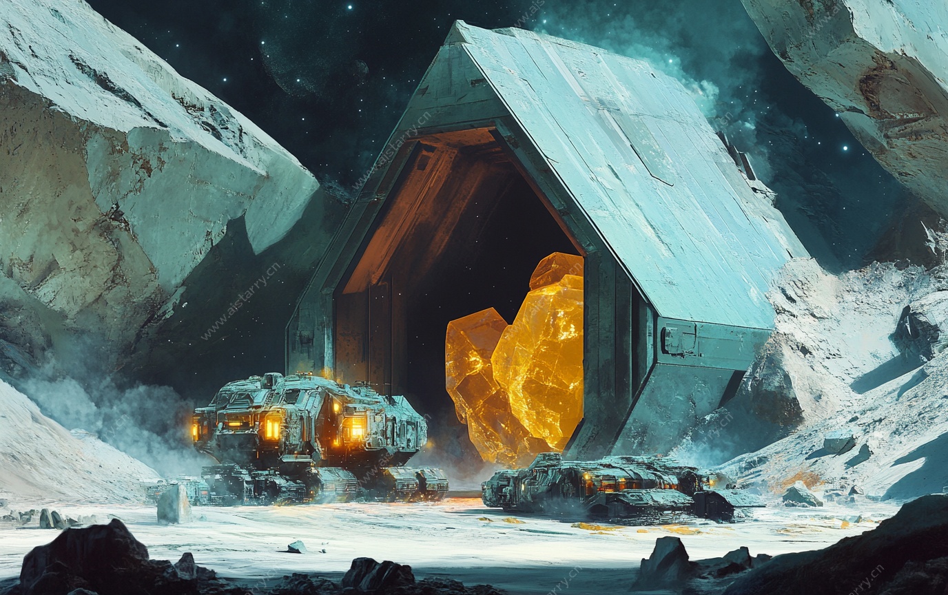 外星矿场科幻场景
