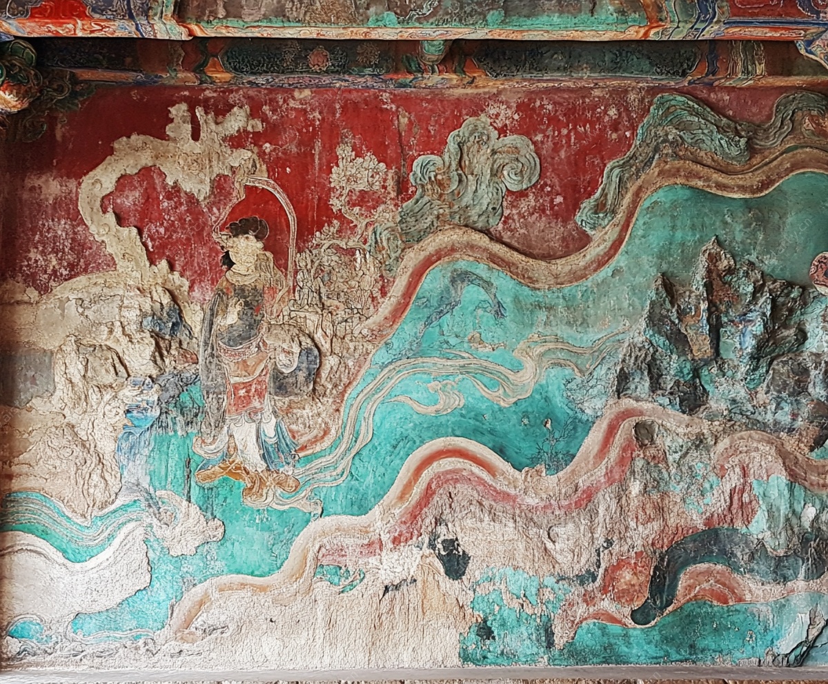 古代壁画人物场景图