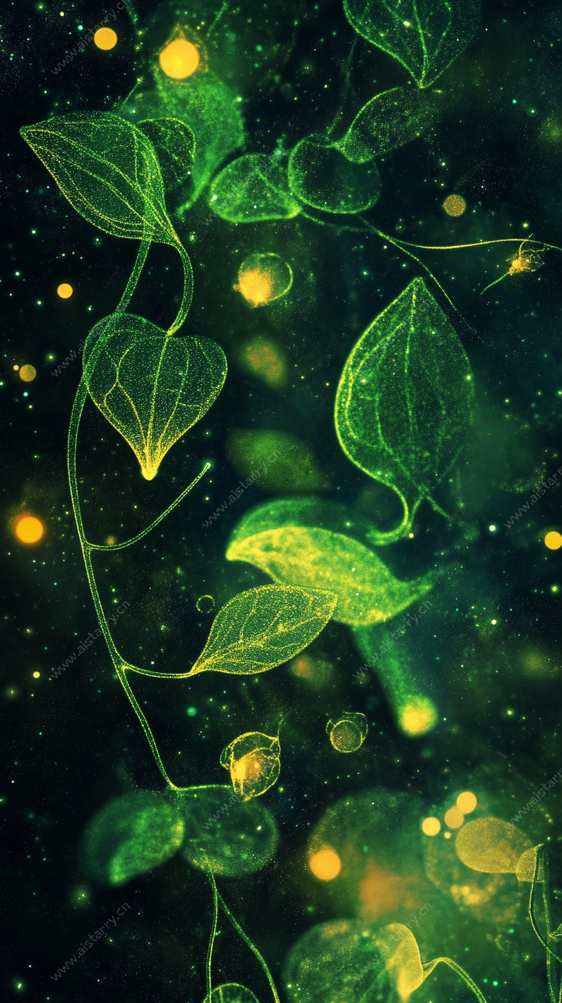 梦幻夜光藤蔓插画