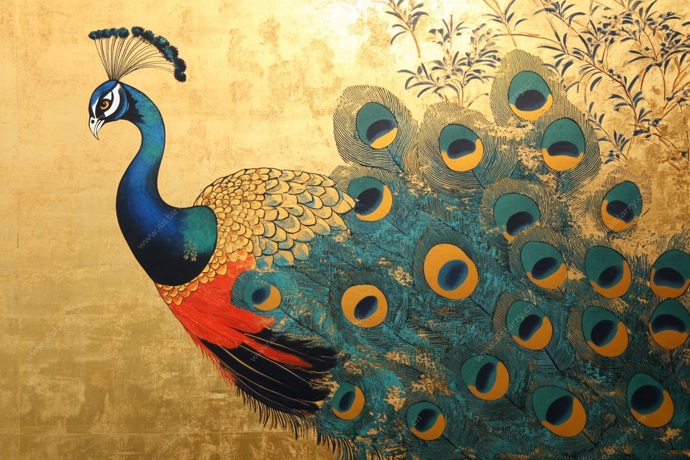 华丽孔雀装饰画