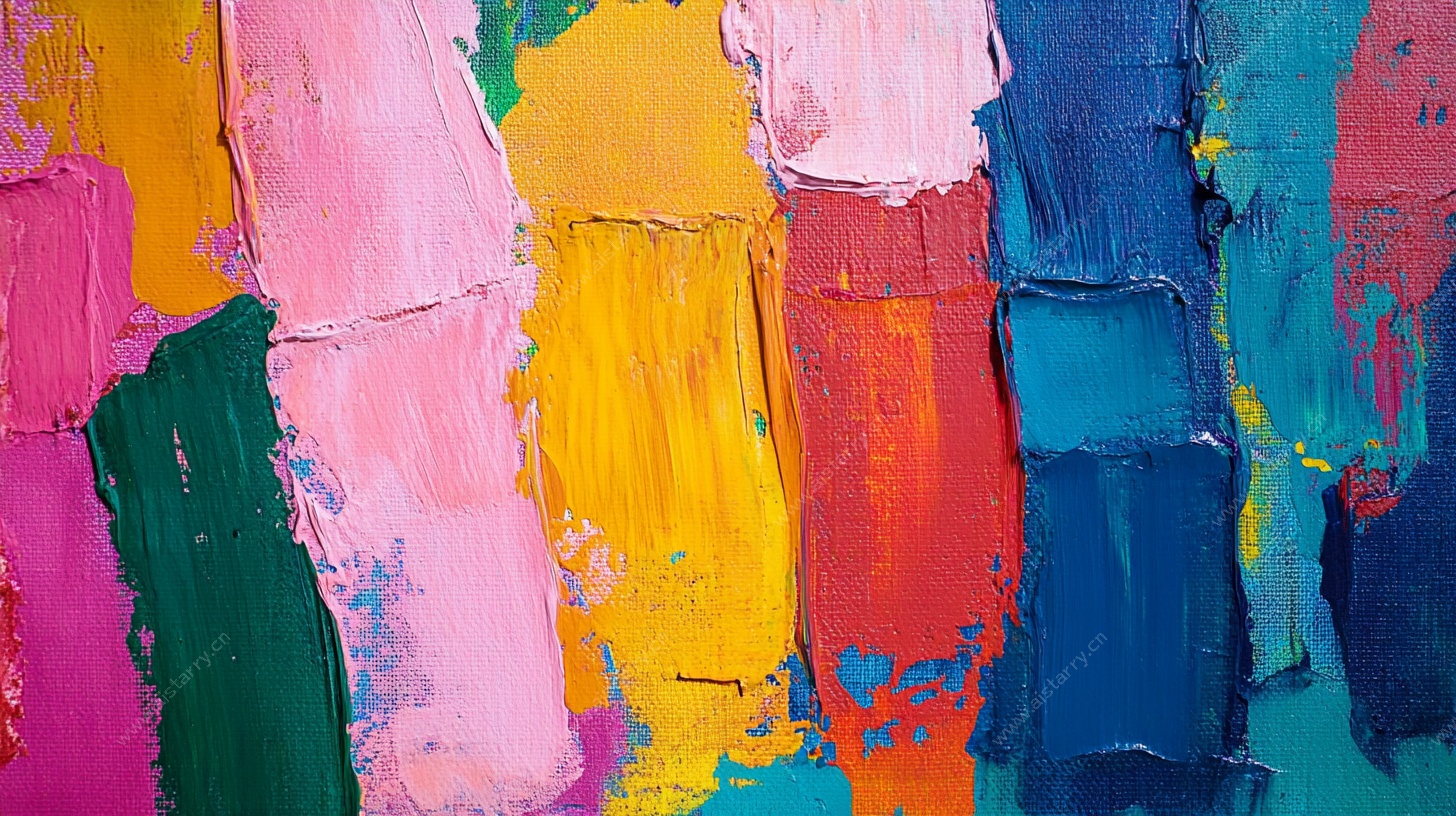 多彩油画笔触纹理