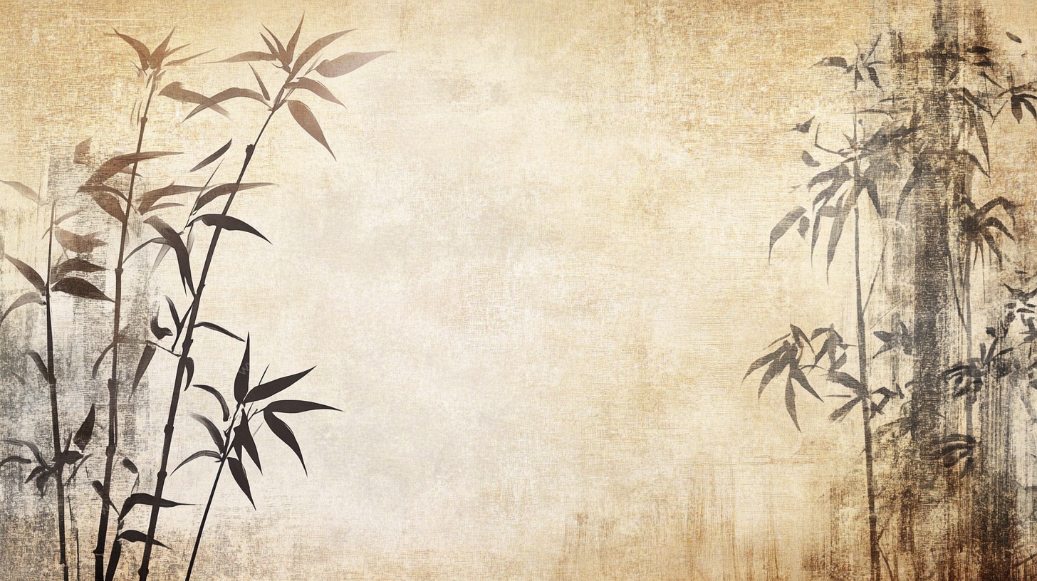 水墨风竹子背景图