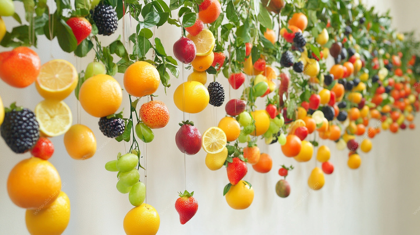 多彩悬挂水果装饰场景