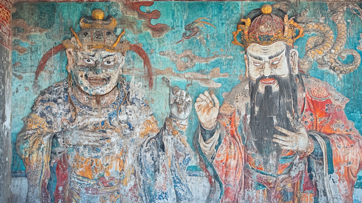 古代神话壁画神像