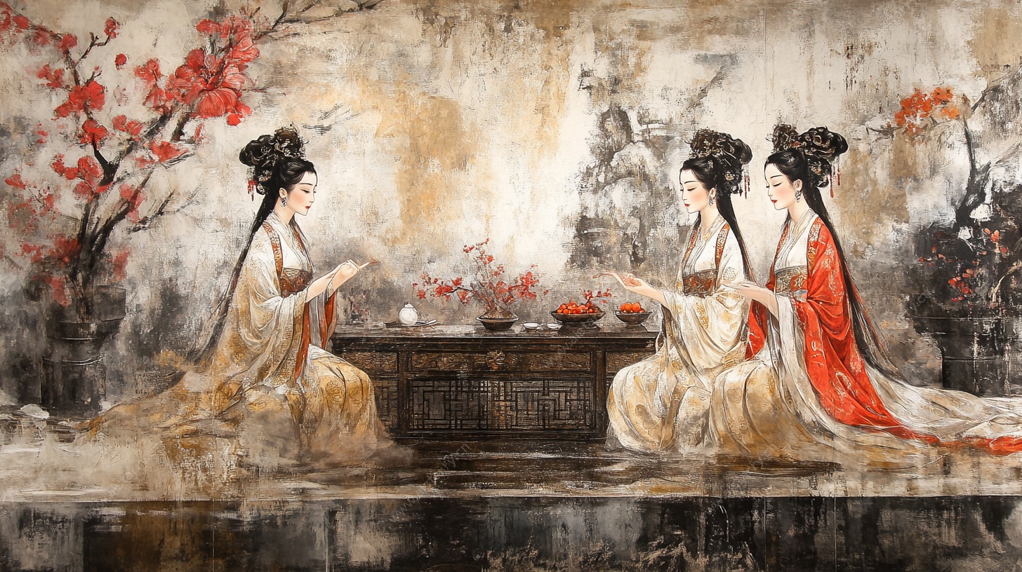 古风仕女品茶图