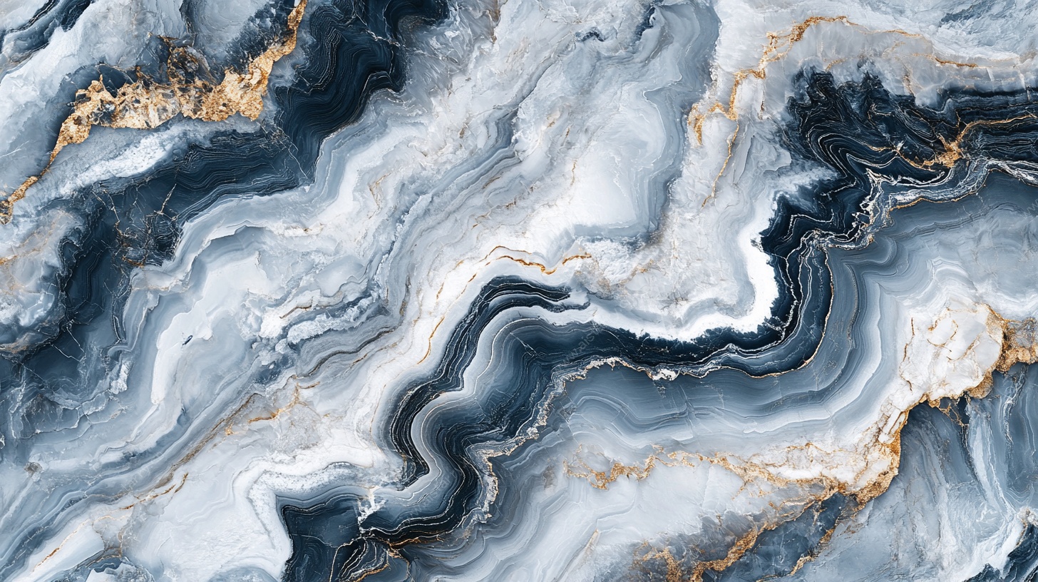 蓝金大理石纹理背景图