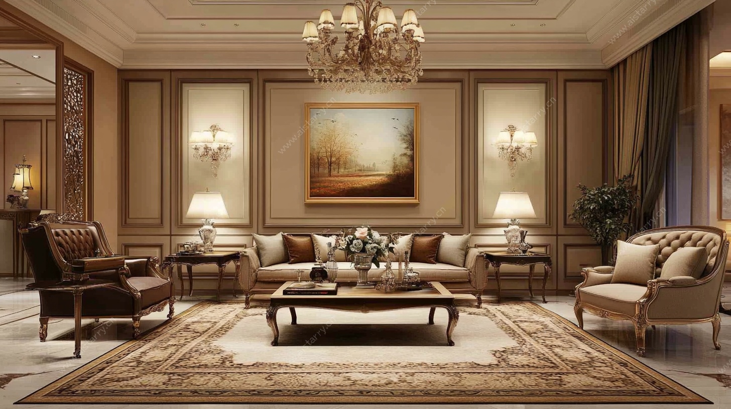 欧式豪华客厅室内设计图