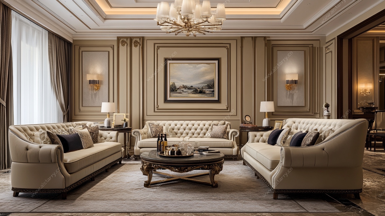 奢华欧式客厅室内装饰图