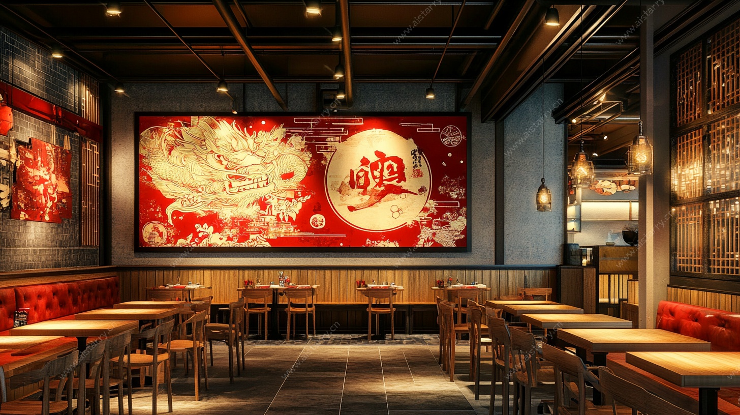 中式餐厅内景 传统风装饰