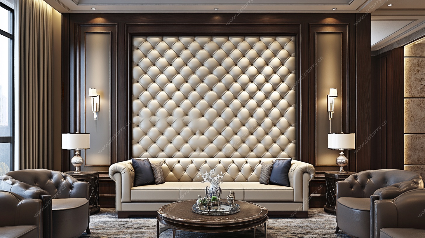 奢华大气客厅软包背景墙